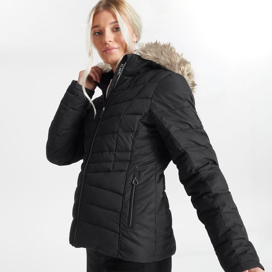 Dare 2B Womens/Ladies Glamorize II Swarovski Ski Jacket (Black/Natural) - Image 4