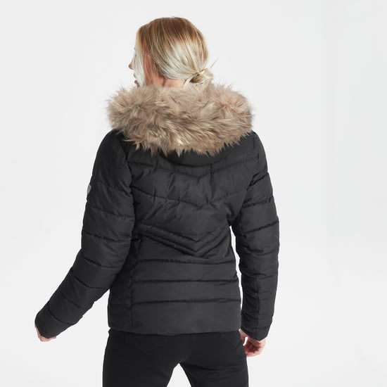 Dare 2B Womens/Ladies Glamorize II Swarovski Ski Jacket (Black/Natural) - Image 6