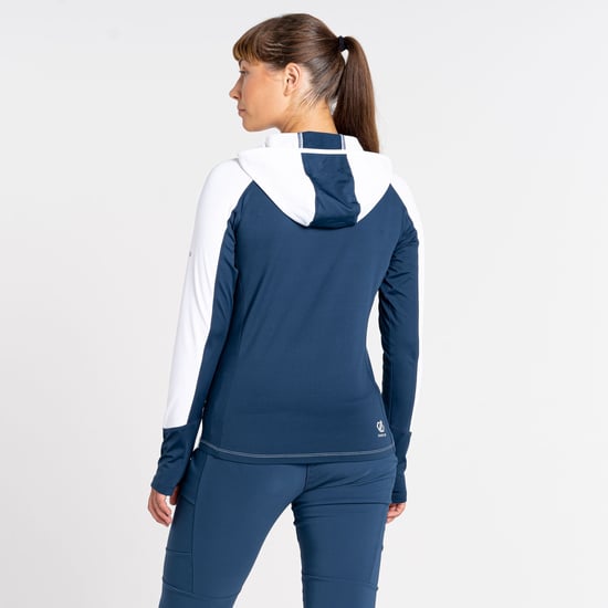 Dare 2B Womens/Ladies Convey II Hooded Core Stretch Midlayer (White/Moonlight Denim) - Image 5