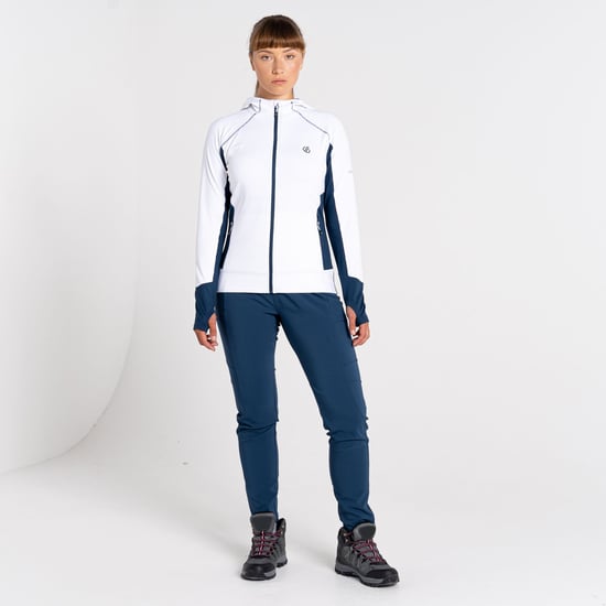 Dare 2B Womens/Ladies Convey II Hooded Core Stretch Midlayer (White/Moonlight Denim) - Image 6