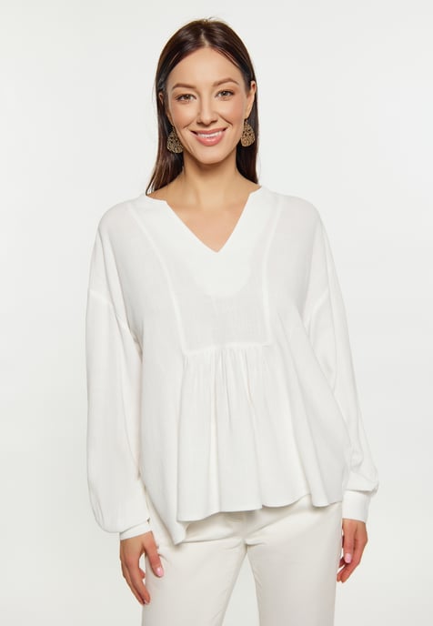 usha Blouse Dames wolwit - Image 3