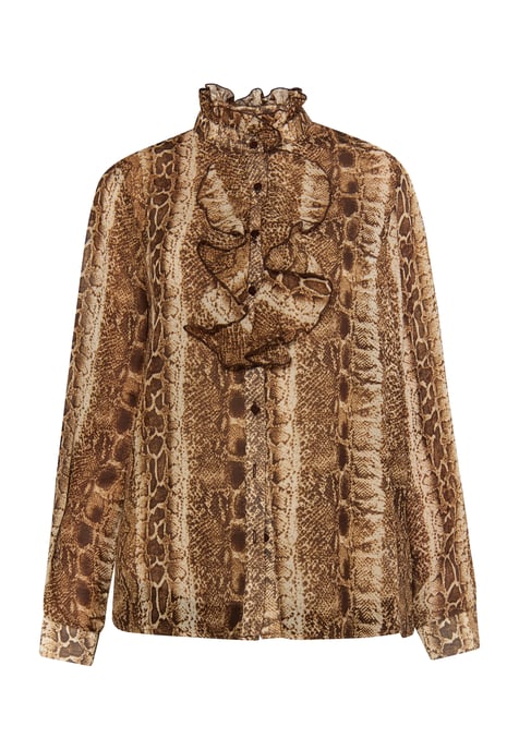 Faina Blouse Dames bruin beige - Image 1