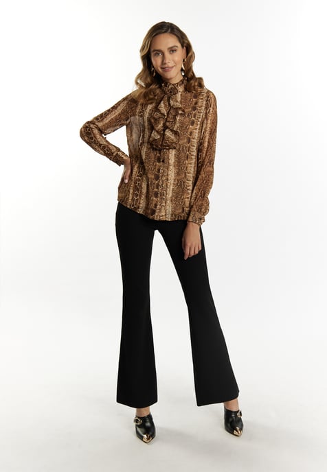 Faina Blouse Dames bruin beige - Image 2