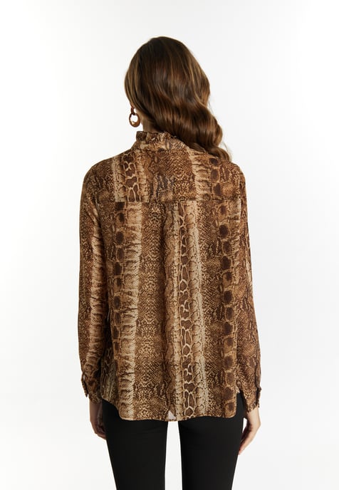 Faina Blouse Dames bruin beige - Image 4