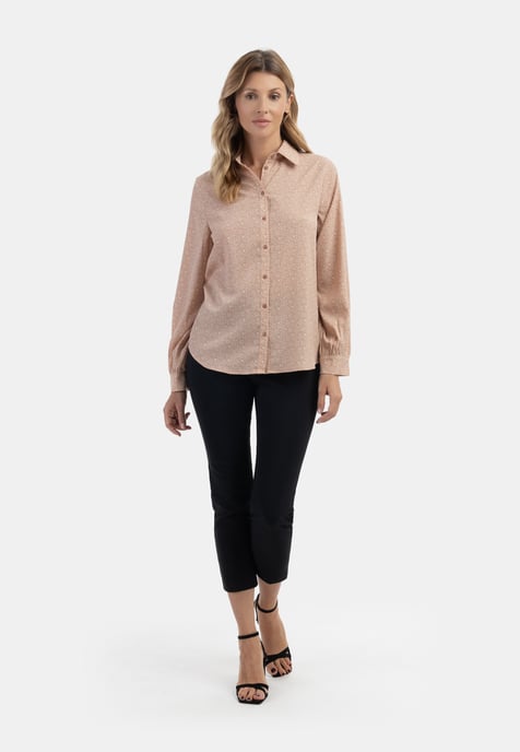usha Blouse qisha Dames bruin beige - Image 2