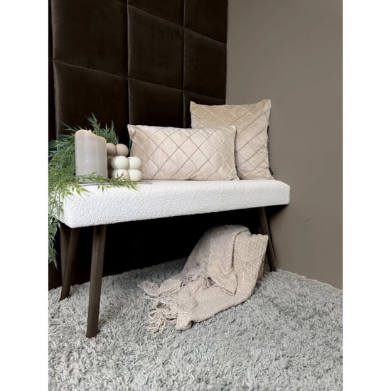 NOVÉE Velvet cross beige | 30 x 50 cm | kussenhoes | velvet/polyester - Image 2
