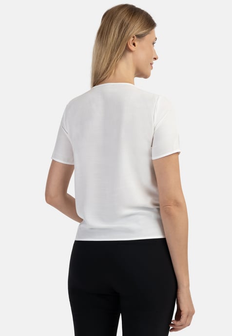 usha Blouse shirt Dames wolwit - Image 4
