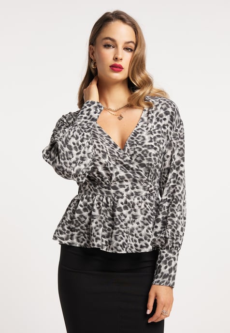 Faina Blouse Dames grijs - Image 3