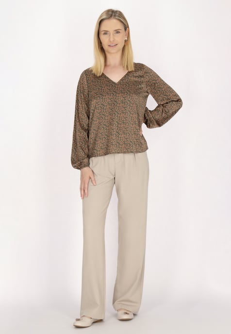 usha Blouse Dames Groen Oranje - Image 2