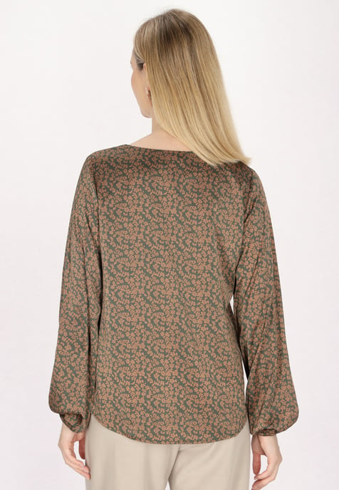 usha Blouse Dames Groen Oranje - Image 4