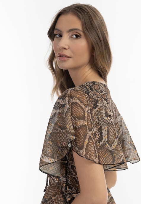 Faina Blouse Dames beige slang - Image 5