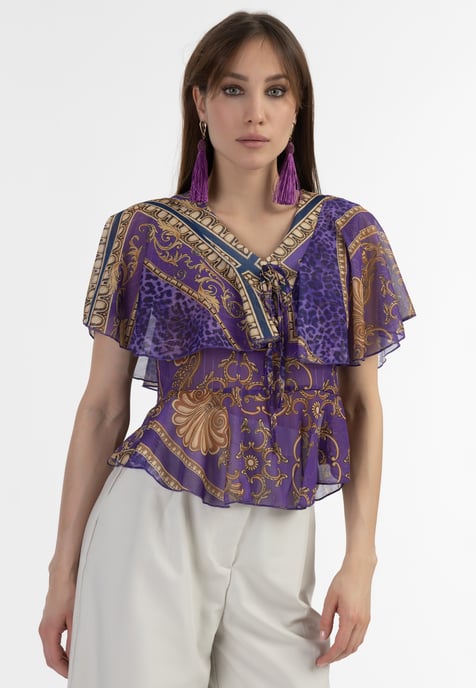 Faina Blouse Dames lila - Image 3