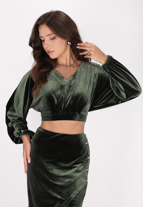 Faina Blouse Dames groente - Image 3