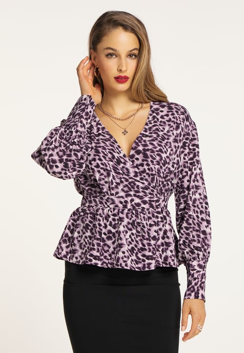 Faina Blouse Dames paars - Image 3