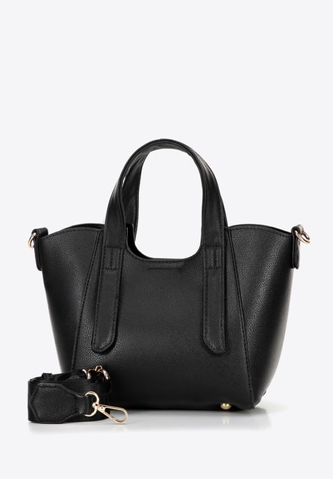 Wittchen Women's mini black leatherette case with removable pouch - Image 2