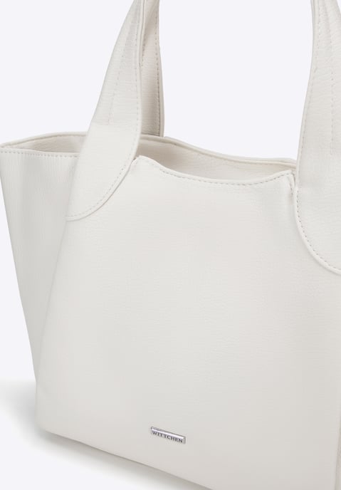 Wittchen Women's eco-leather suitcase creamy white eco-leather - Image 4