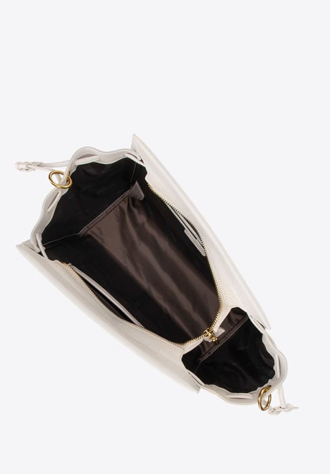 Wittchen Dames leren etui met bandjes, crème, natuurlijk leer - Image 4