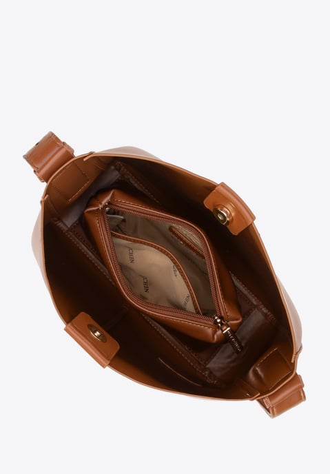 Wittchen Women's handbag brown imitation leather eco-leather - Image 4