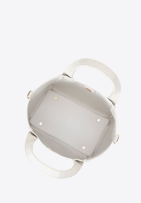Wittchen Women's suitcase with removable pouch off-white eco-leather - Image 5