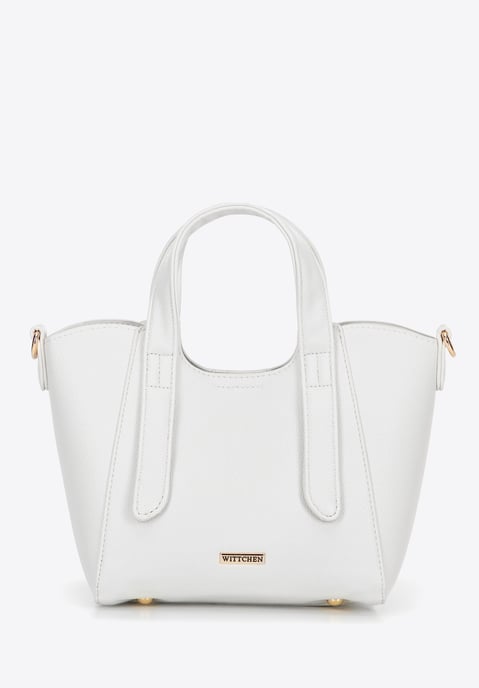 Wittchen Women's mini suitcase with removable pouch off-white eco-leather - Image 1