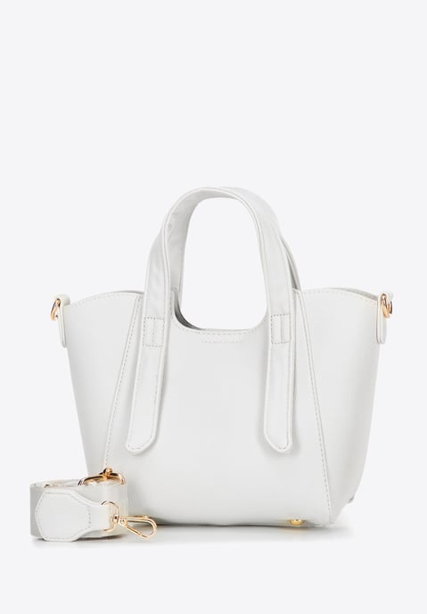 Wittchen Women's mini suitcase with removable pouch off-white eco-leather - Image 2