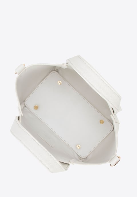 Wittchen Women's mini suitcase with removable pouch off-white eco-leather - Image 5