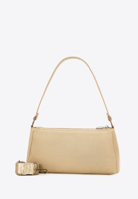 Wittchen Dames Schoudertas met Zakken Beige Katoen - Image 2