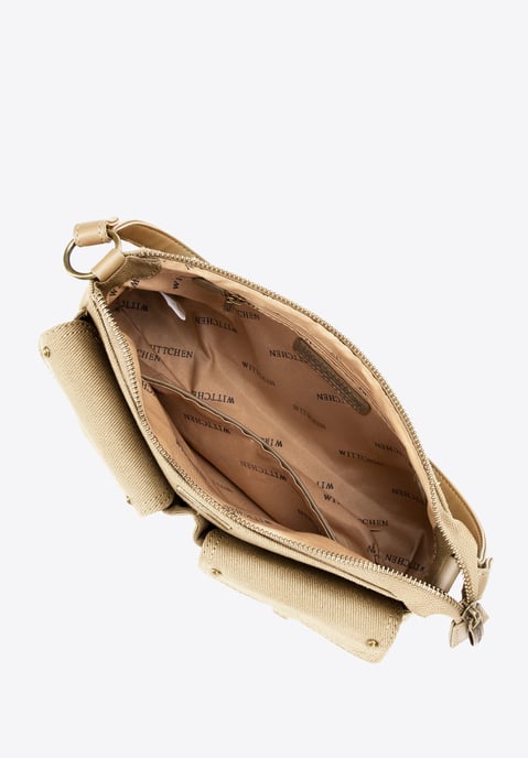 Wittchen Dames Schoudertas met Zakken Beige Katoen - Image 3