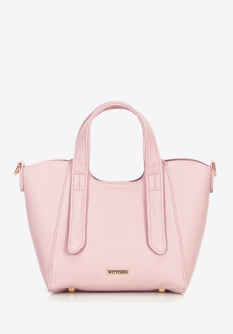Wittchen Women's mini pink leatherette briefcase with removable pouch - Image 2