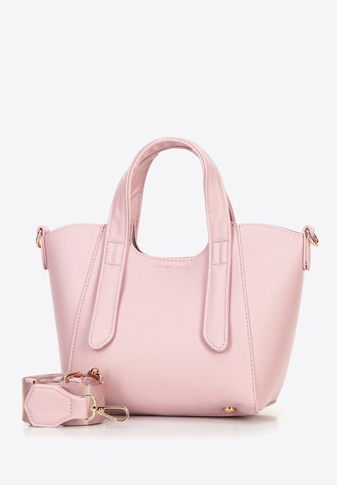 Wittchen Women's mini pink leatherette briefcase with removable pouch - Image 3