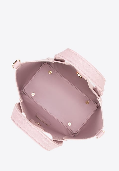 Wittchen Women's mini pink leatherette briefcase with removable pouch - Image 6