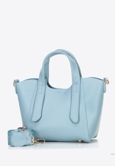 Wittchen Women's mini suitcase with removable pouch blue eco-leather - Image 2