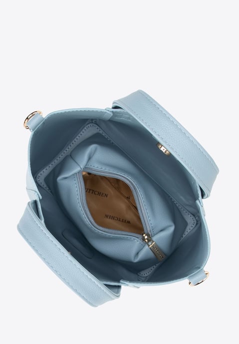 Wittchen Women's mini suitcase with removable pouch blue eco-leather - Image 4