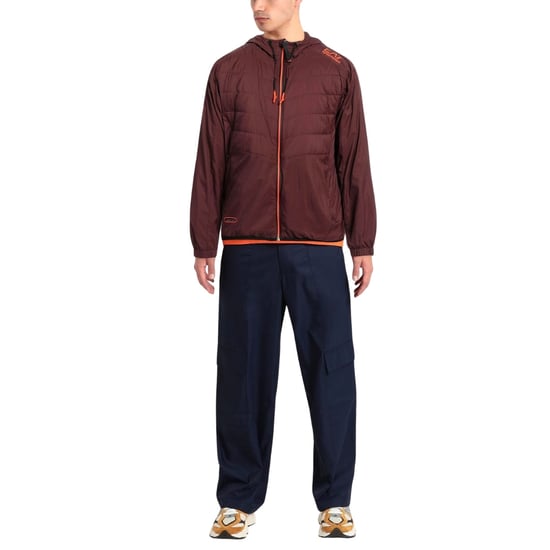 Ea7 Lightweight Hooded Bitter Chocolate Bomber Jacket - Image 3