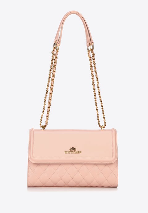 Wittchen Dames Messenger Bag van echt leer met stiksel, roze - Image 2