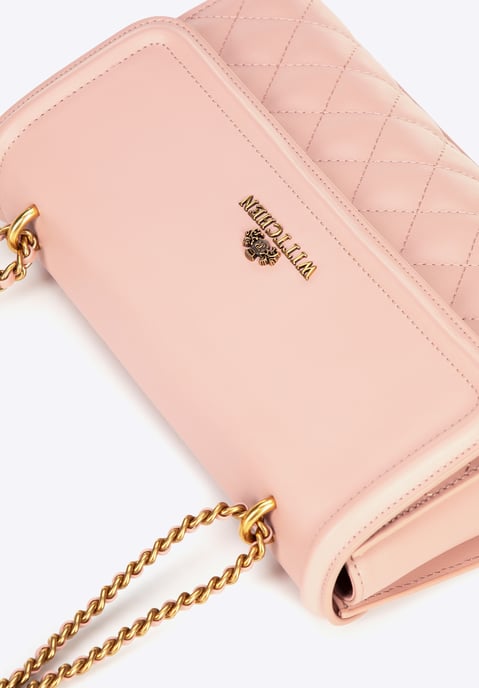 Wittchen Dames Messenger Bag van echt leer met stiksel, roze - Image 5