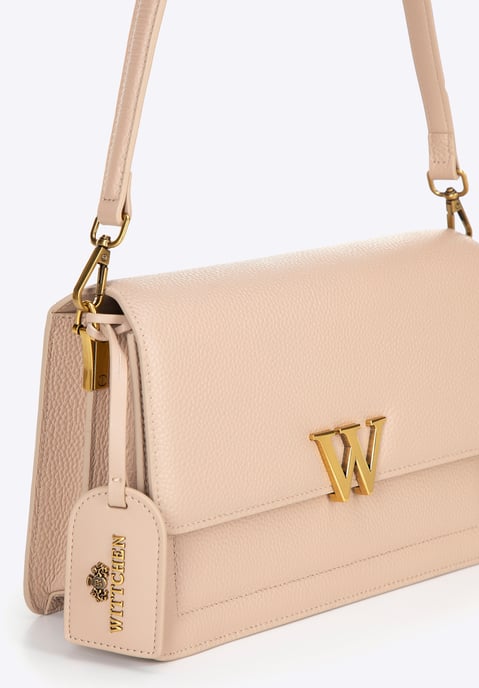 Wittchen Dames leren messengertas met kwastje, beige, natuurlijk leer - Image 6