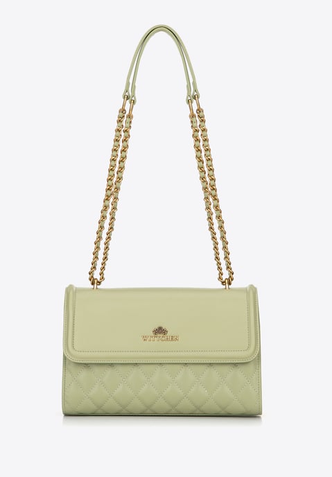 Wittchen Dames Messenger Bag van echt leer met stiksel in pistache - Image 2