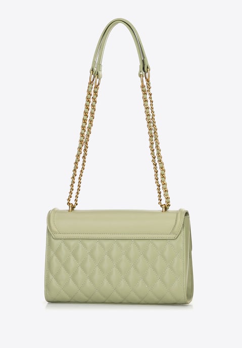 Wittchen Dames Messenger Bag van echt leer met stiksel in pistache - Image 3