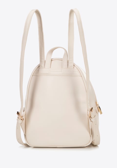 Wittchen Women's backpack with a weave cream and beige eco-leather - Image 2