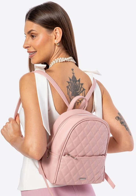 Wittchen Women's Backpack in Imitation Leather with Stitching Pink Pink Eco-leat - Image 1