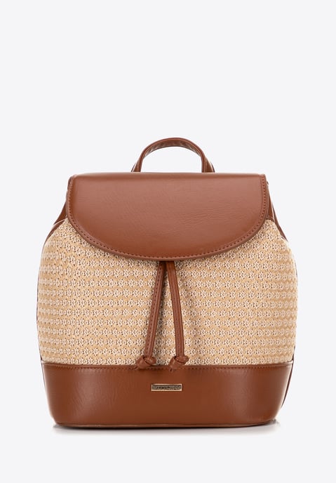Wittchen Dames Geweven Rugzak Bruin en Beige Bruin en Beige Polyurethaan - Image 1