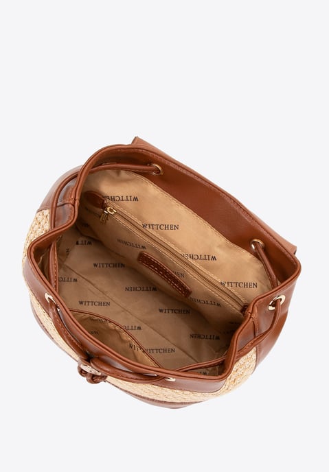 Wittchen Dames Geweven Rugzak Bruin en Beige Bruin en Beige Polyurethaan - Image 3