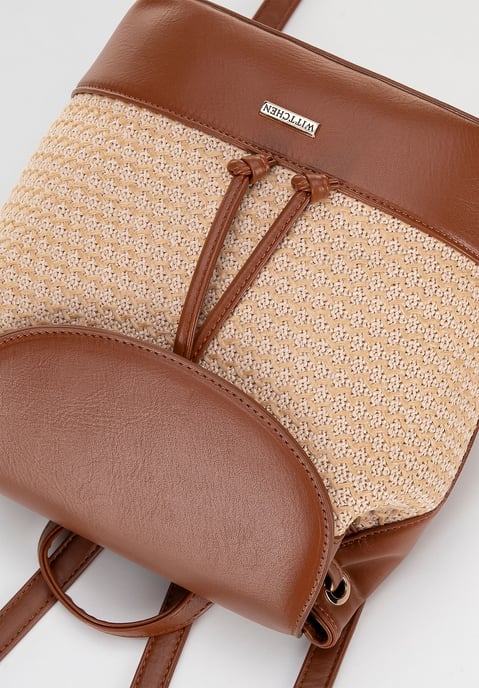 Wittchen Dames Geweven Rugzak Bruin en Beige Bruin en Beige Polyurethaan - Image 4