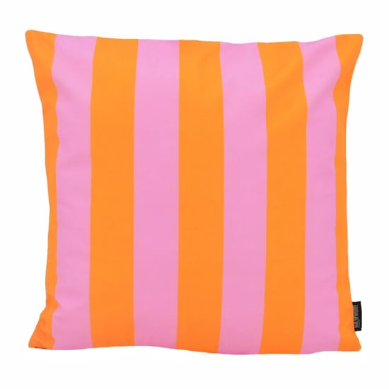 Gek op kussens! Streep oranje/roze | 45 x 45 cm | kussenhoes | katoen/polyester - Image 1