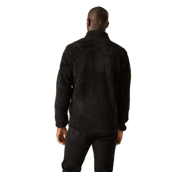 Regatta Mens Midoor Fluffy Fleece Jacket (Black) - Image 4
