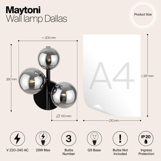 Maytoni wandlamp dallas - - Image 4
