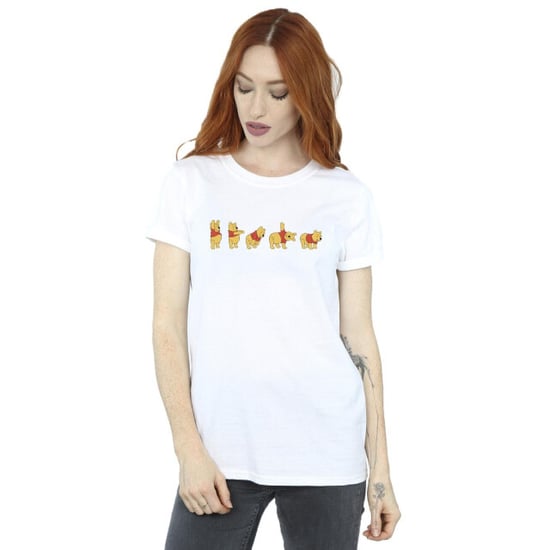 Disney Womens/Ladies Winnie The Pooh Stretching Cotton Boyfriend T-Shirt (White) - Image 3