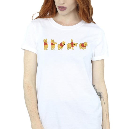 Disney Womens/Ladies Winnie The Pooh Stretching Cotton Boyfriend T-Shirt (White) - Image 4