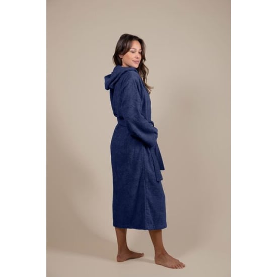 CozyLion Badjas badstof dames & heren donker blauw | - Image 2